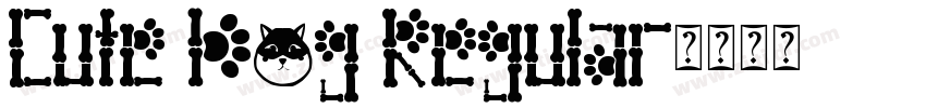 Cute Dog Regular字体转换